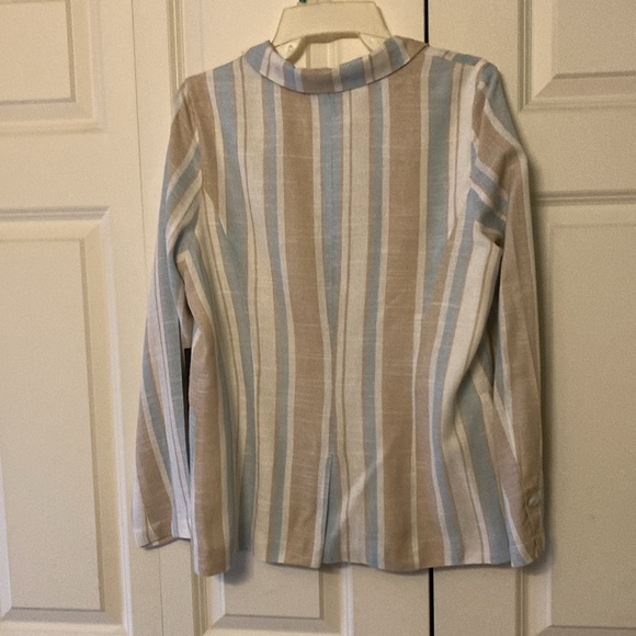 Lulus white multi striped women’s double breasted blazer small lightweight NWT - Picture 2 of 9